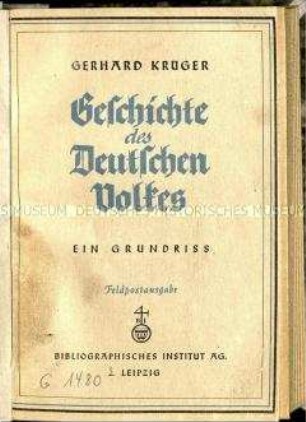 Nationalsozialistische Veröffentlichung über die Geschichte des deutschen Volkes