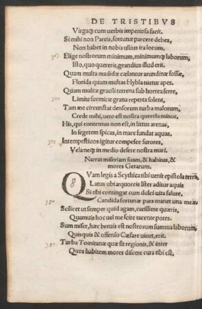 Narrat miseriam suam, & habitus, & mores Getarum.