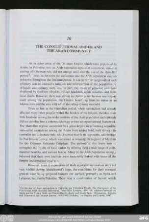 10 The Constitutional Order And The Arab Community