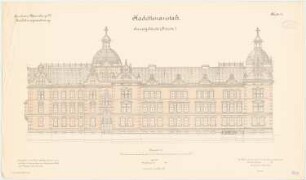 Kadettenanstalt der Garnison, Naumburg/Saale: Aufriss Ostansicht 1:100