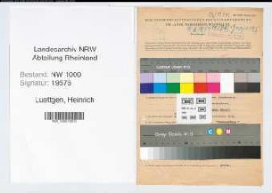 Entnazifizierung Heinrich Luettgen, geb. 29.03.1900 (Schornsteinfeger)