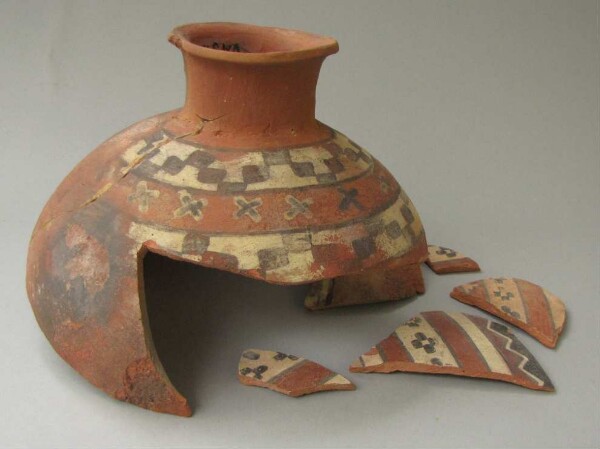 Fragments of a clay vessel