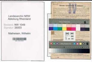 Entnazifizierung Wilhelm Matheisen , geb. 03.09.1902 (Arbeiter)
