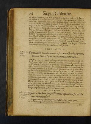 Observatio VIII. Executio sub banni transfertur quidem in haeredes, mutato tamen banno in poenam pecuniariam.