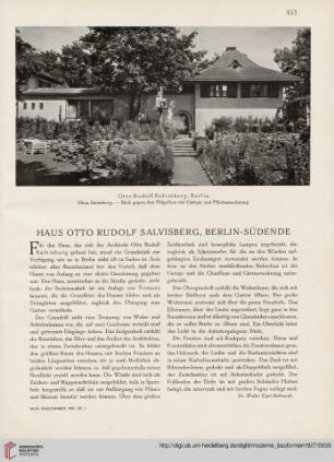 Haus Otto Rudolf Salvisberg, Berlin-Südende