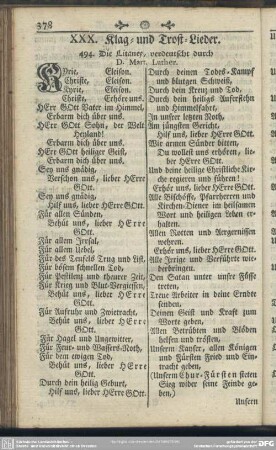 XXX. Klag- und Trost-Lieder