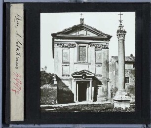 Rom, S. Cesareo de Appia : Fassade und Kreuzsäule