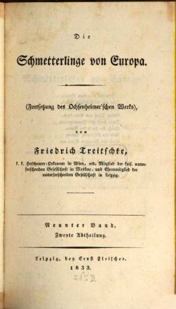Die Schmetterlinge von Europa, 9,2. Schaben, Geistchen