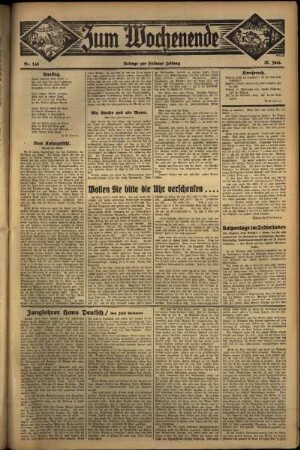 Zweite Ausgabe vom Sonntag, den 26. Juni 1932.