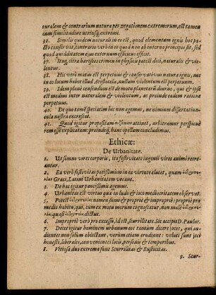 Ethicae: De Urbanitate.