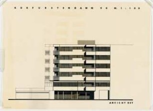 Wohnhaus Kurfürstendamm 90, Berlin-Halensee: Ansicht 1:100