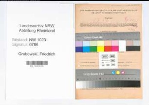 Entnazifizierung Friedrich Grabowski , geb. 20.08.1902 (Zollobersekretaer)