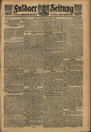 Zweite Ausgabe vom Freitag, den 08. Oktober 1909.