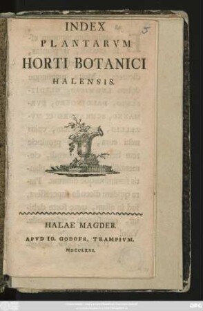 Index Plantarvm Horti Botanici Halensis