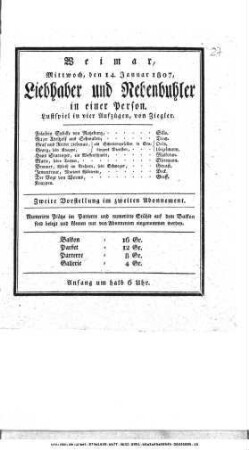 Liebhaber und Nebenbuhler in einer Person