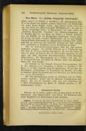 Vom Rhein : der "Deutsche Evangelische Schulkongreß"