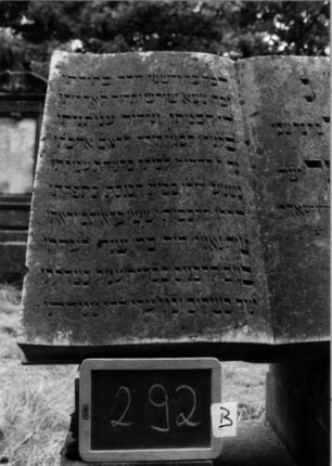 Grabstein 292 [Nir S. 193f. Nr. 17.19]: Grabstein 292B [Nir S. 193f. Nr. 17.19]