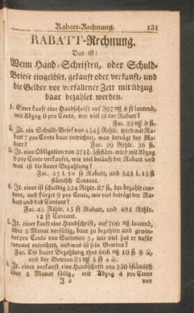 Rabatt-Rechnung
