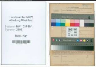Entnazifizierung Karl Buck , geb. 23.05.1900 (Schlosser)