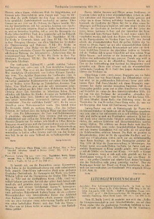 166-168 [Rezension] Archiv für Liturgiewissenschaft; 3,1