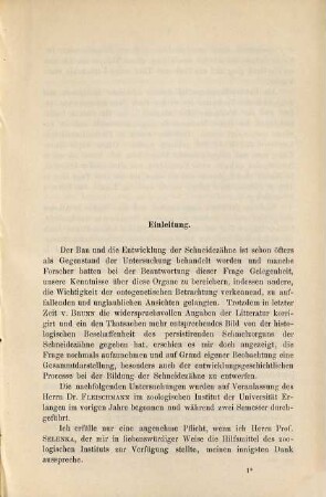Über Entwicklung und Wachsthum der Schneidezähne bei Mus musculus