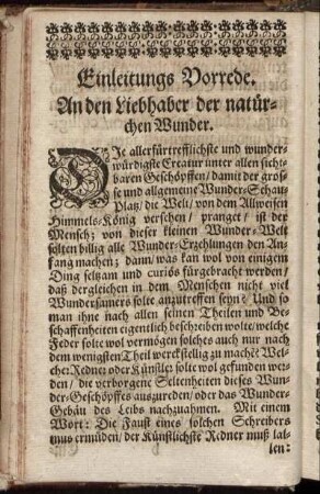 Einleitungs Vorrede.
