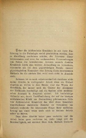 Ueber die Addison'sche Krankheit : Inaug.-Diss.