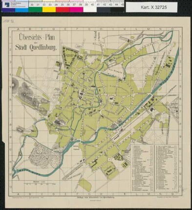 Übersichts-Plan der Stadt Quedlinburg