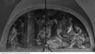 Episoden aus dem Leben des heiligen Franz von Assisi, Lünette 1: Die Geburt des heiligen Franz von Assisi