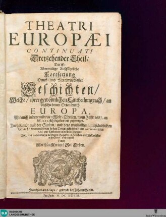 13: ... vom Jahr 1687. an biß 1691. ...