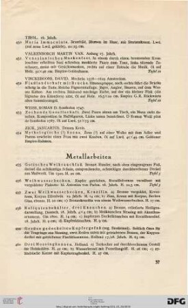 Metallarbeiten (Nr. 455-473)