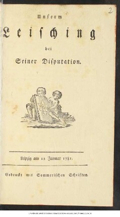 Unserm Leisching bei Seiner Disputation