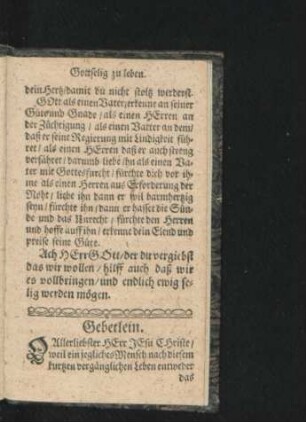 Gebetlein.