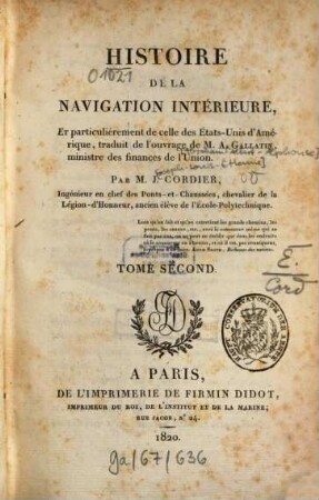 Histoire de la navigation intérieure, 2. Particulièrement de celle des Etats-Unis d'Amérique
