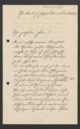 Brief von Georg Mayer an Unbekannt
