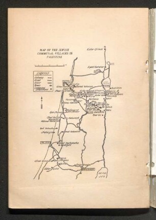 Map of the jewish communal villages in palestine