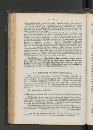 § 3. Zersetzung von Salzen durch Säuren.