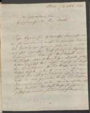 Brief von Christian Emanuel Ferdinand Kohl an Johann Jacob Kohlhaas