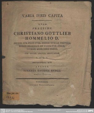 Varia Iuris Capita