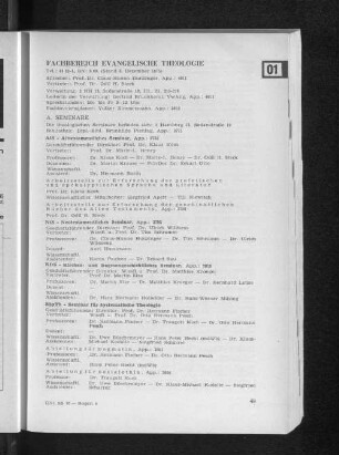 Fachbereich Evangelische Theologie