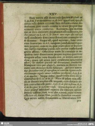 XXV. Quae vera donatio est