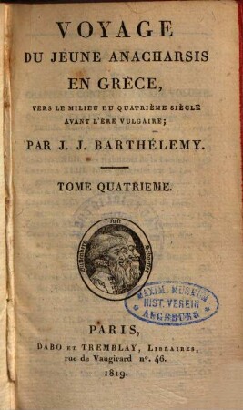 Voyage du jeune anacharsis en Grèce : Vers le milieu du quatrième siècle avant l'ère vulgaire, 4.