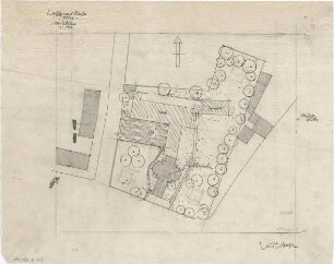 Gsaenger, Gustav; München - Solln; Ev. Apostel Kirche, Pfarrhaus und Jugendheim - Modellplan