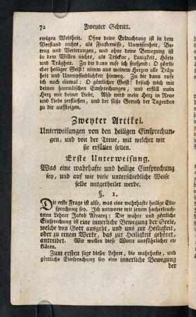 72-100, Erste Unterweisung [...]. - Zweyte Unterweisung.