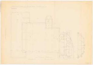 Geschäftshaus und Kino Tauentzienstraße 19-19a, Berlin-Schöneberg: Umbau des Kinos zum Kaufhaus: Grundriss DG (Portierwohnung) 1:100
