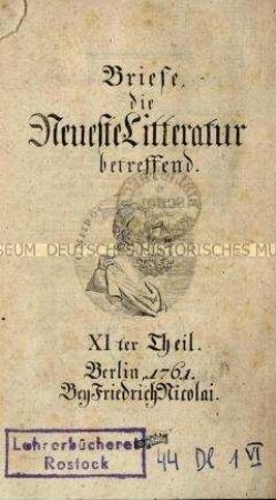 Briefe, die neueste Literatur betreffend, Jg. 1761