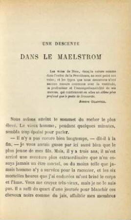 Une descente dans le Maelstrom