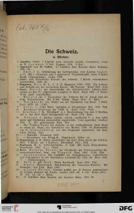 Die Schweiz (Nr. 1-615)
