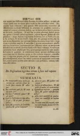 Sectio II