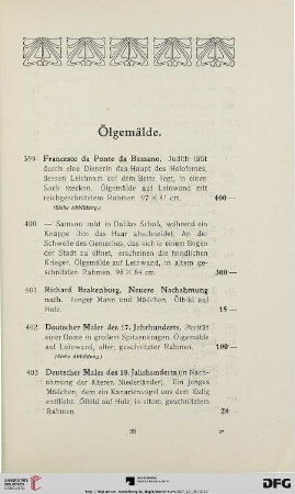 Ölgemälde (Nr. 399-429)